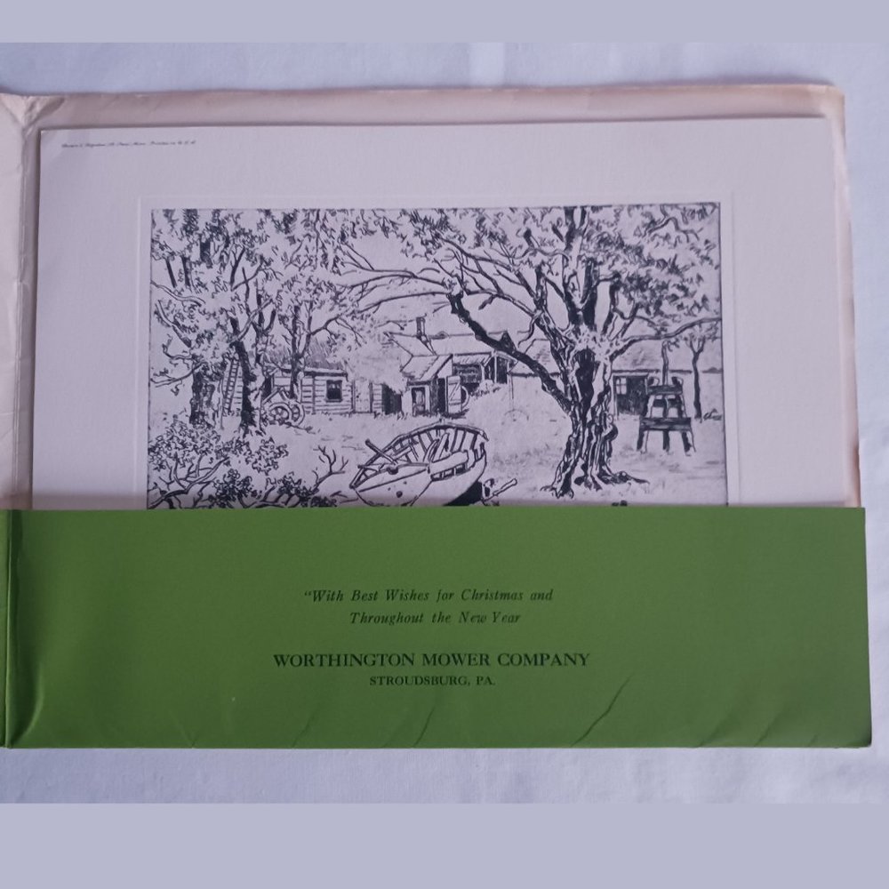 Set of 4 Etchings by Lionel Barrymore Reproduced in Talio-Crome Each= 10.5 x 8"